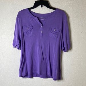 Croft & Barrow Purple Short Sleeve Tee